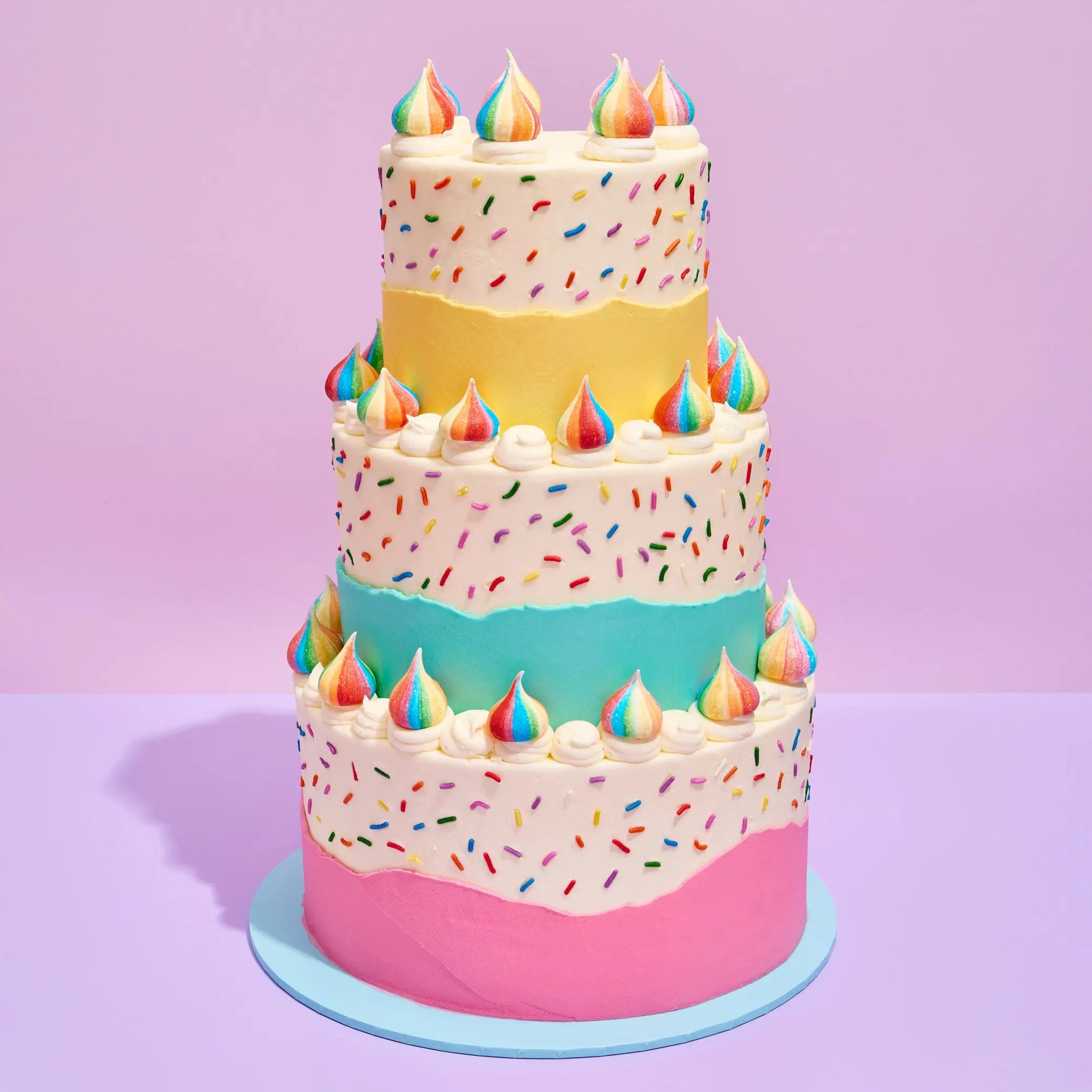3 Tier Birthday Cake - Crumbs & Doilies