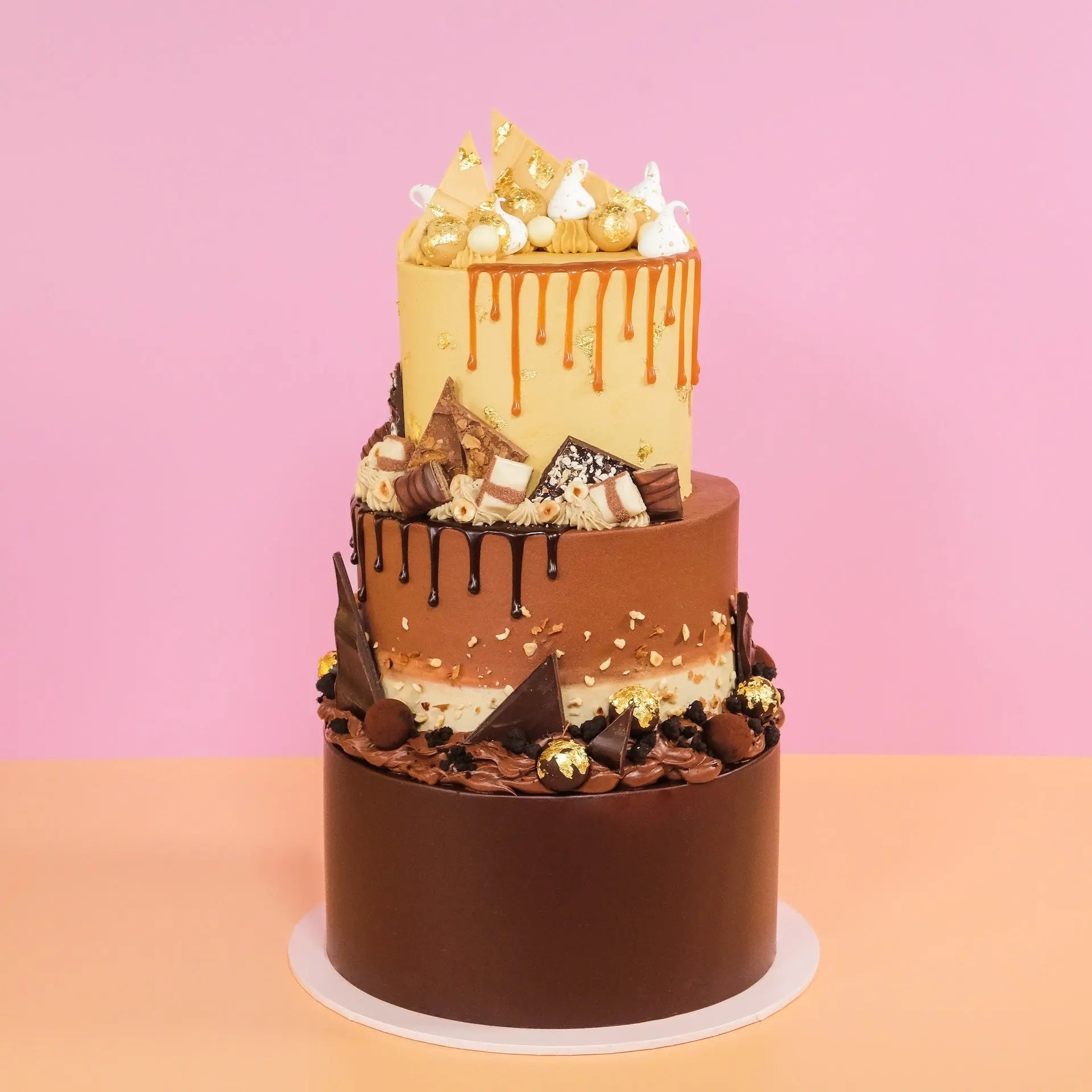 3 Tier Salted Caramel, Bueno & Ultimate Chocolate - Crumbs & Doilies