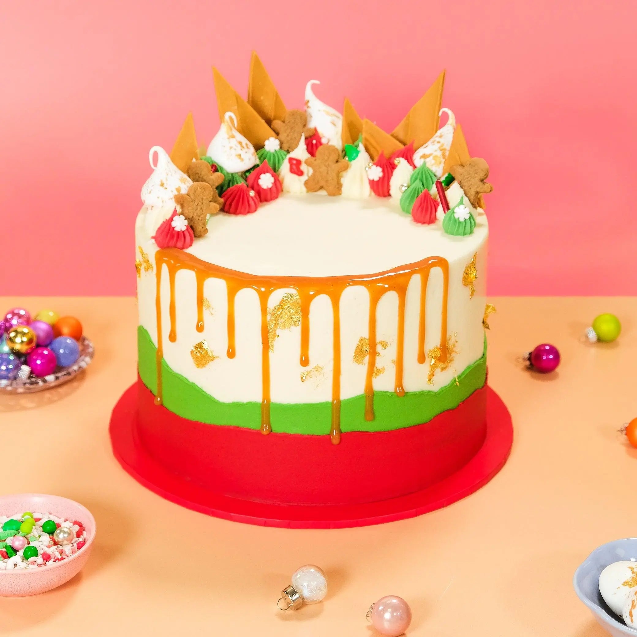 Christmas Celebration Cake - Crumbs & Doilies