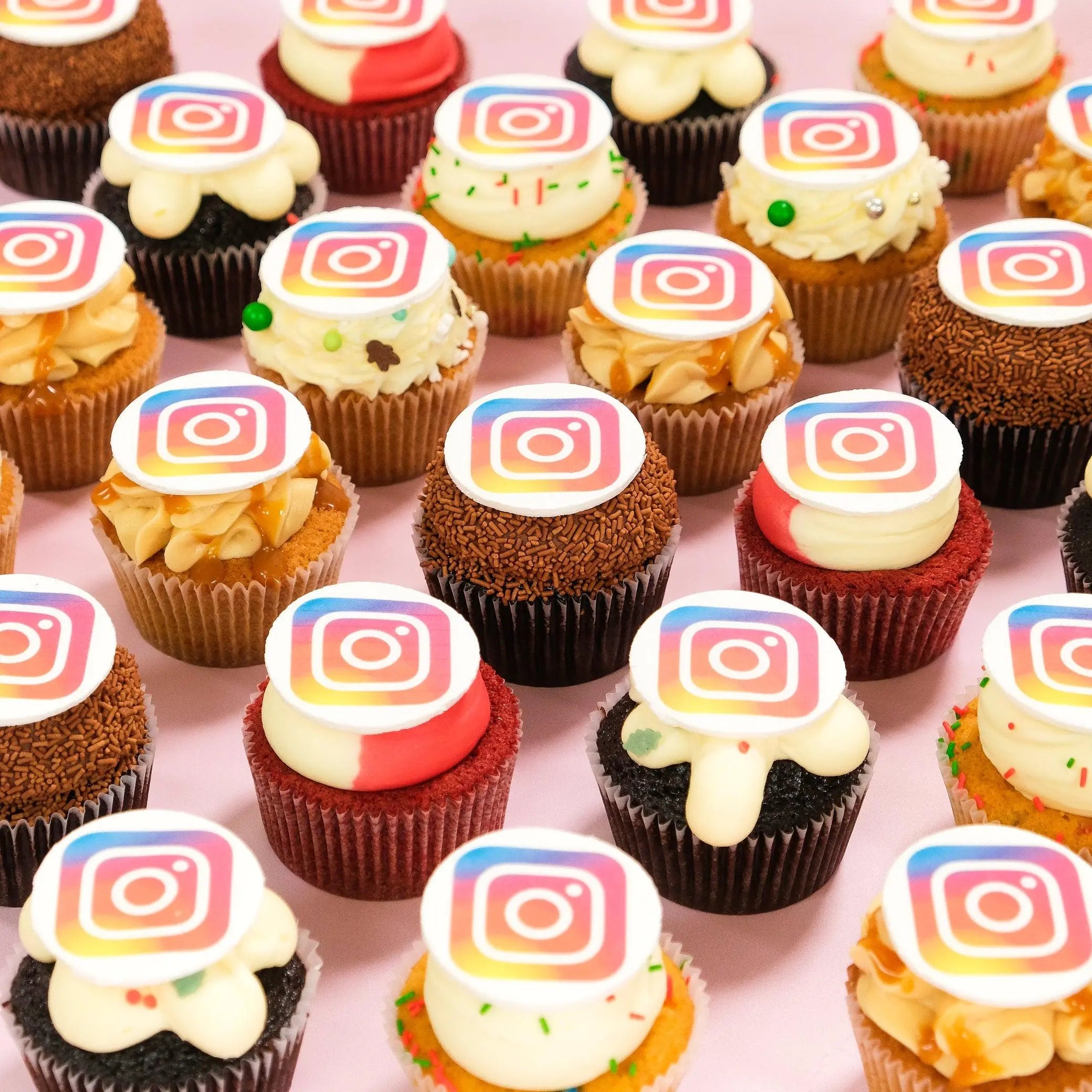 Christmas Cupcakes with Logos - Crumbs & Doilies