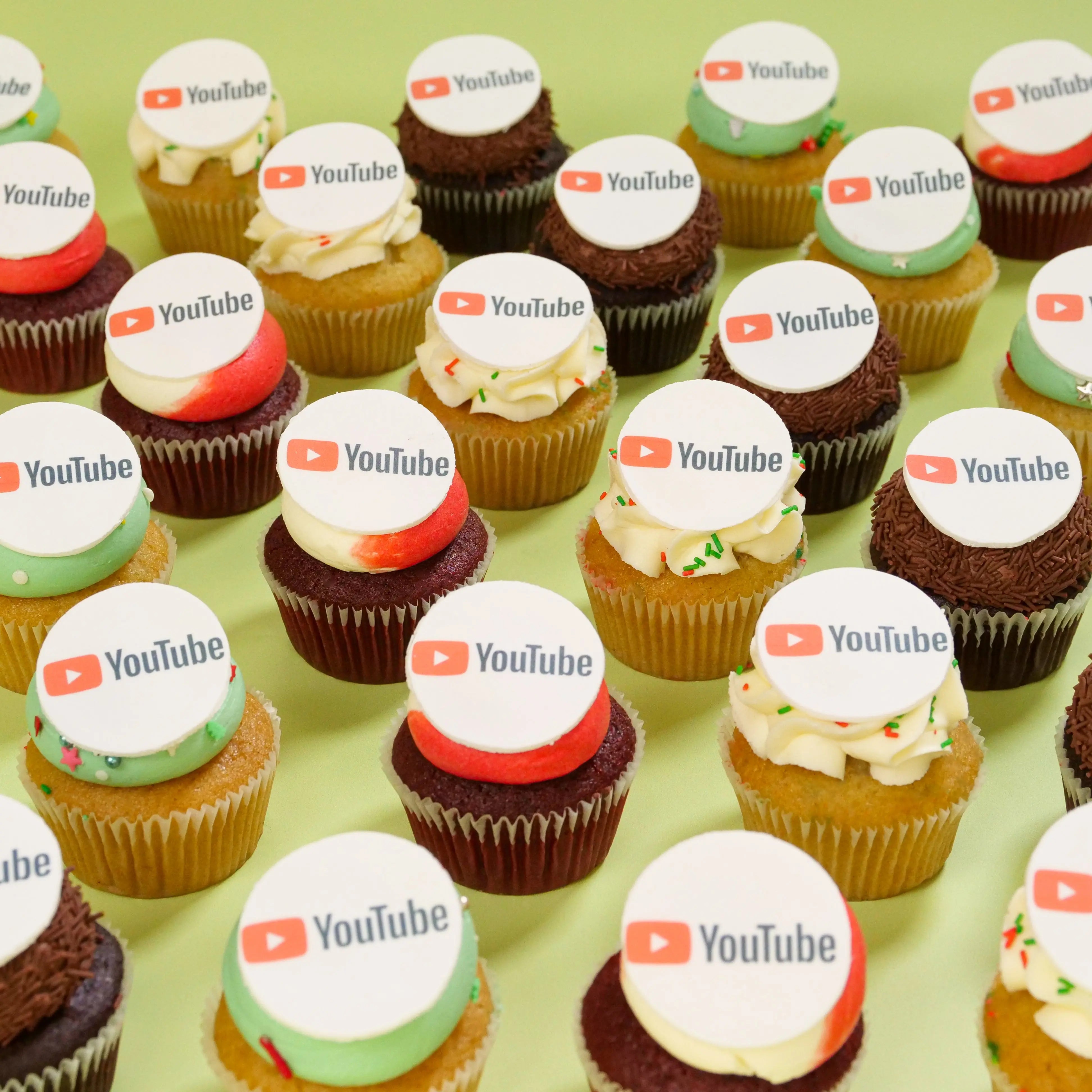 Christmas Corporate Cupcakes with Logos C&D Cupcakes