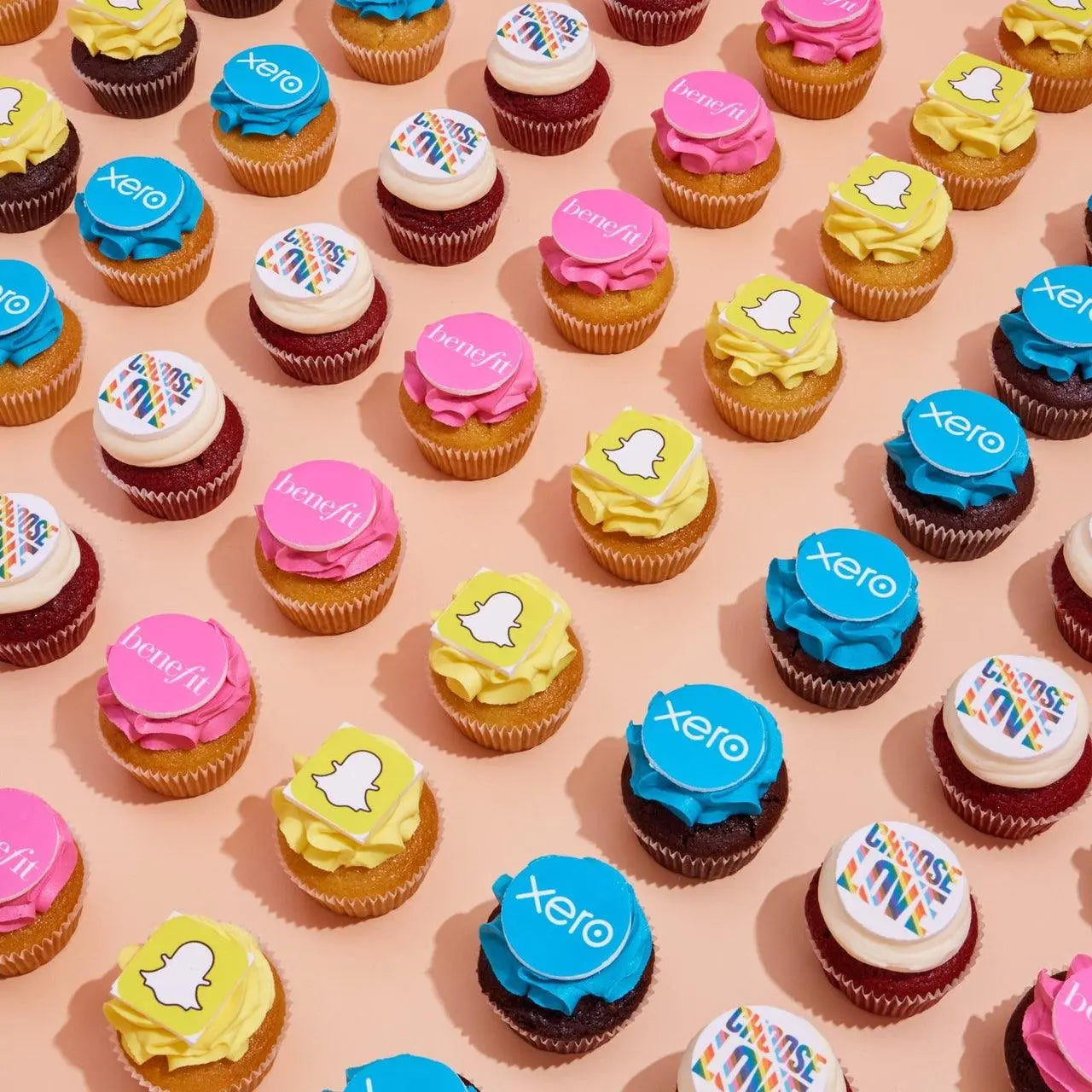 Corporate Cupcakes with Logos - Crumbs & Doilies