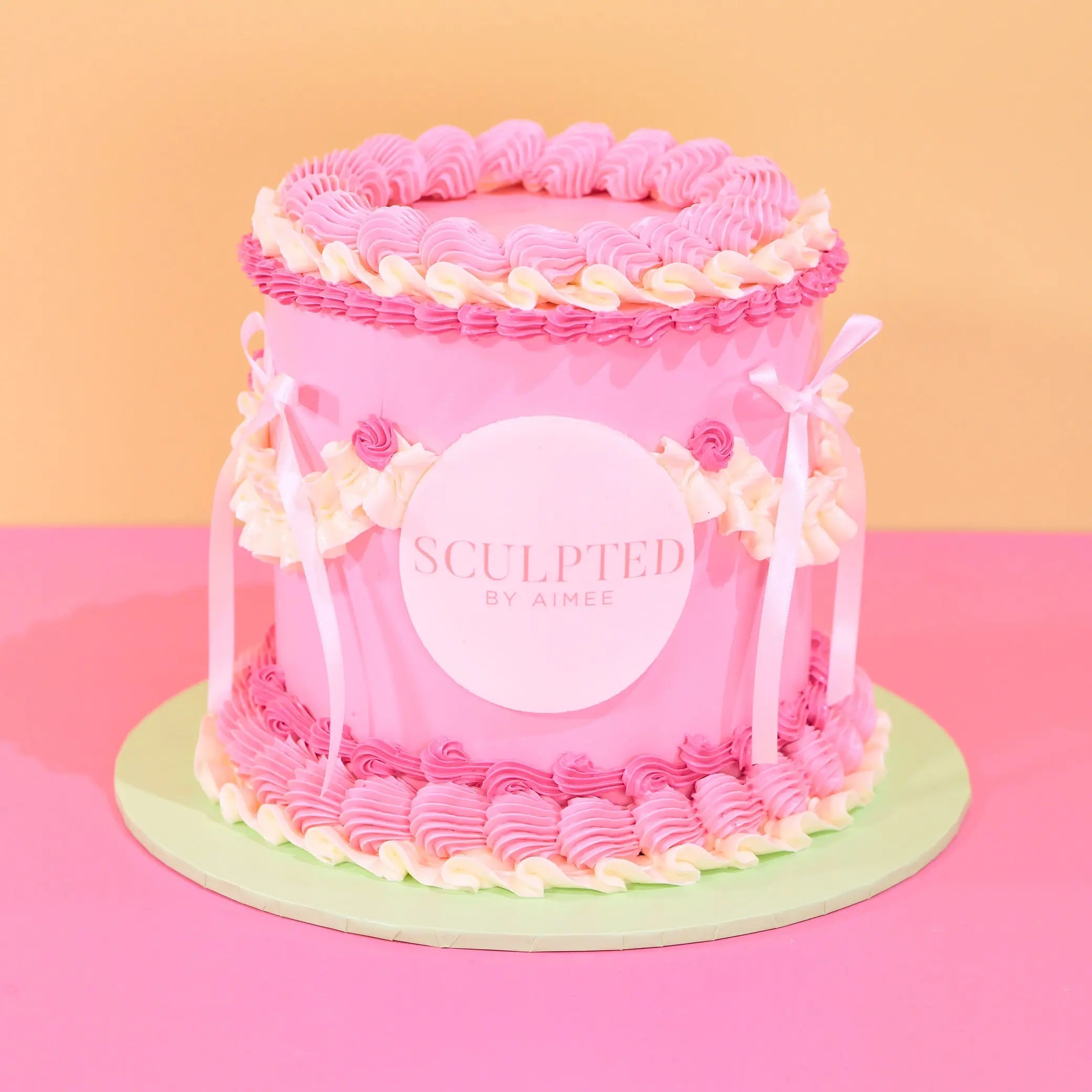 Corporate Vintage Cake with Logo - Tonal Colour C&D Cakes