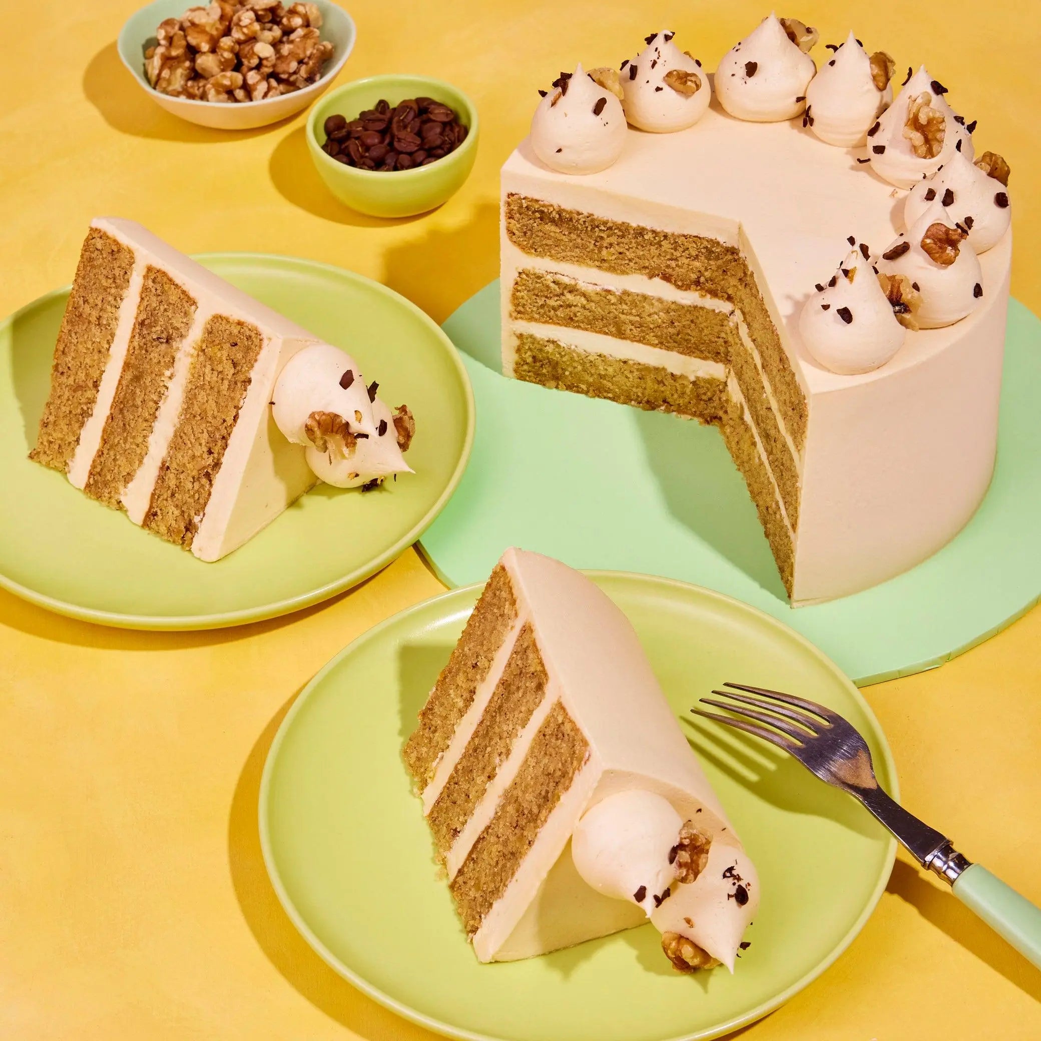 Favourite Coffee & Walnut Cake - Crumbs & Doilies