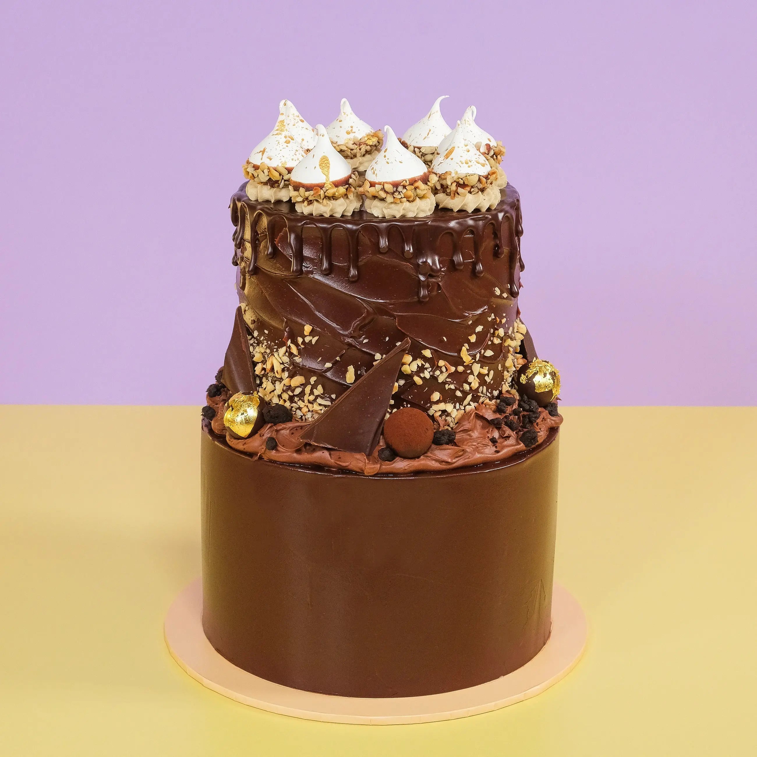 2 Tier Ferrero & Chocolate Cake - Crumbs & Doilies