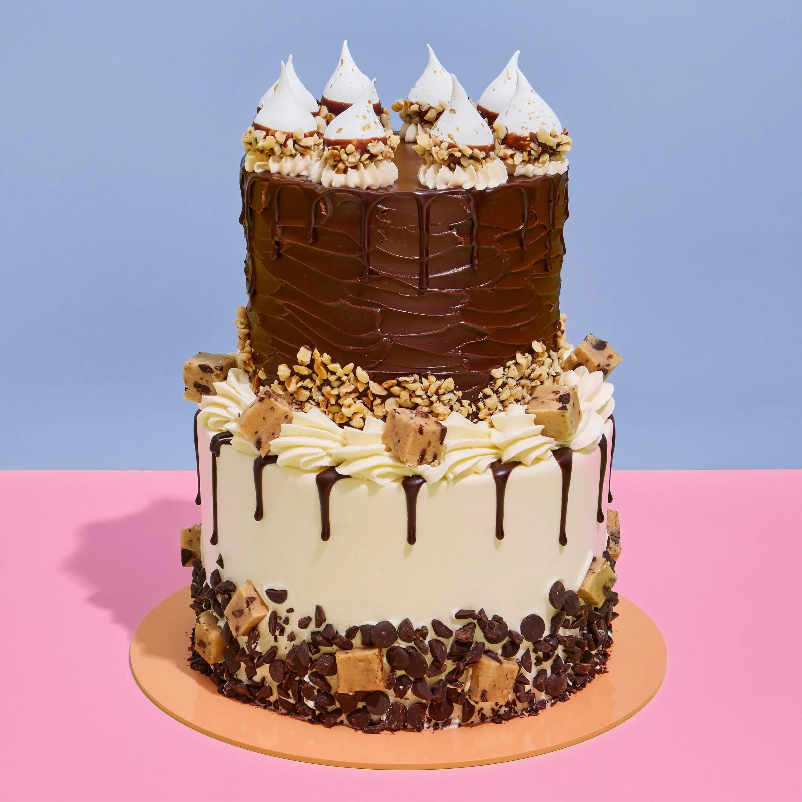 2 Tier Ferrero Rocher & Cookie Dough Cake - Crumbs & Doilies