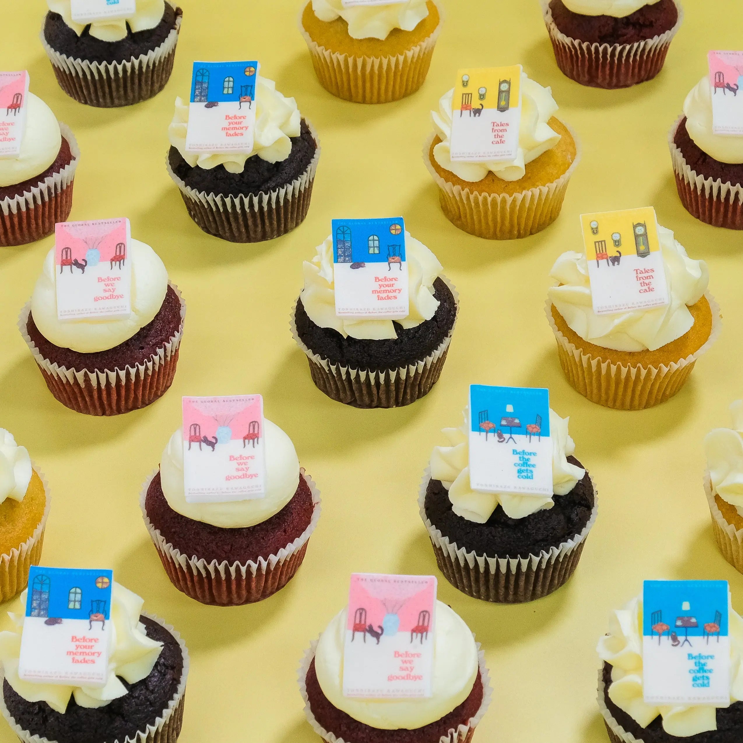 Corporate Cupcakes with Rectangle Logos C&D Cupcakes