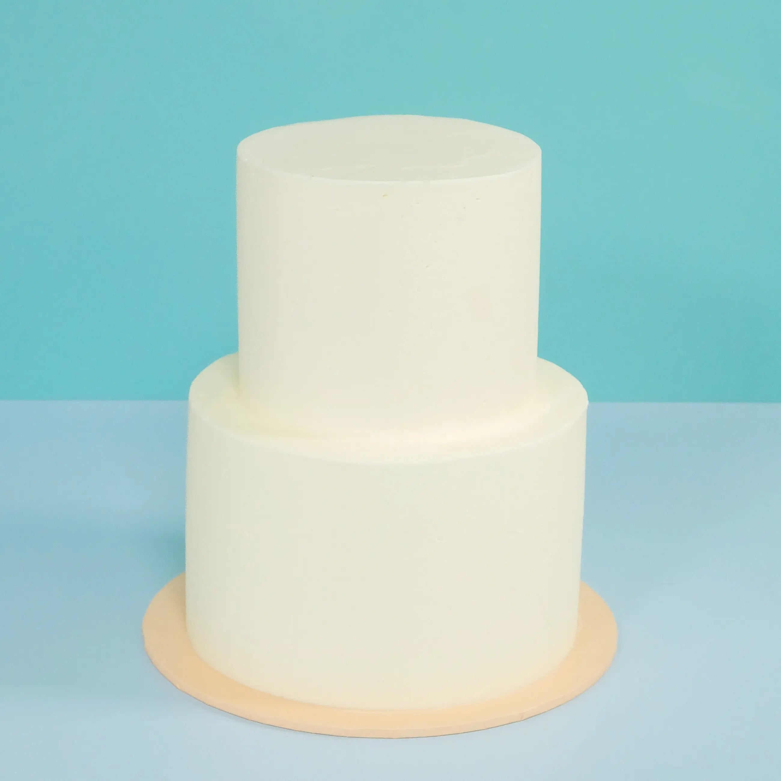 2 Tier White Wedding Cake - Crumbs & Doilies