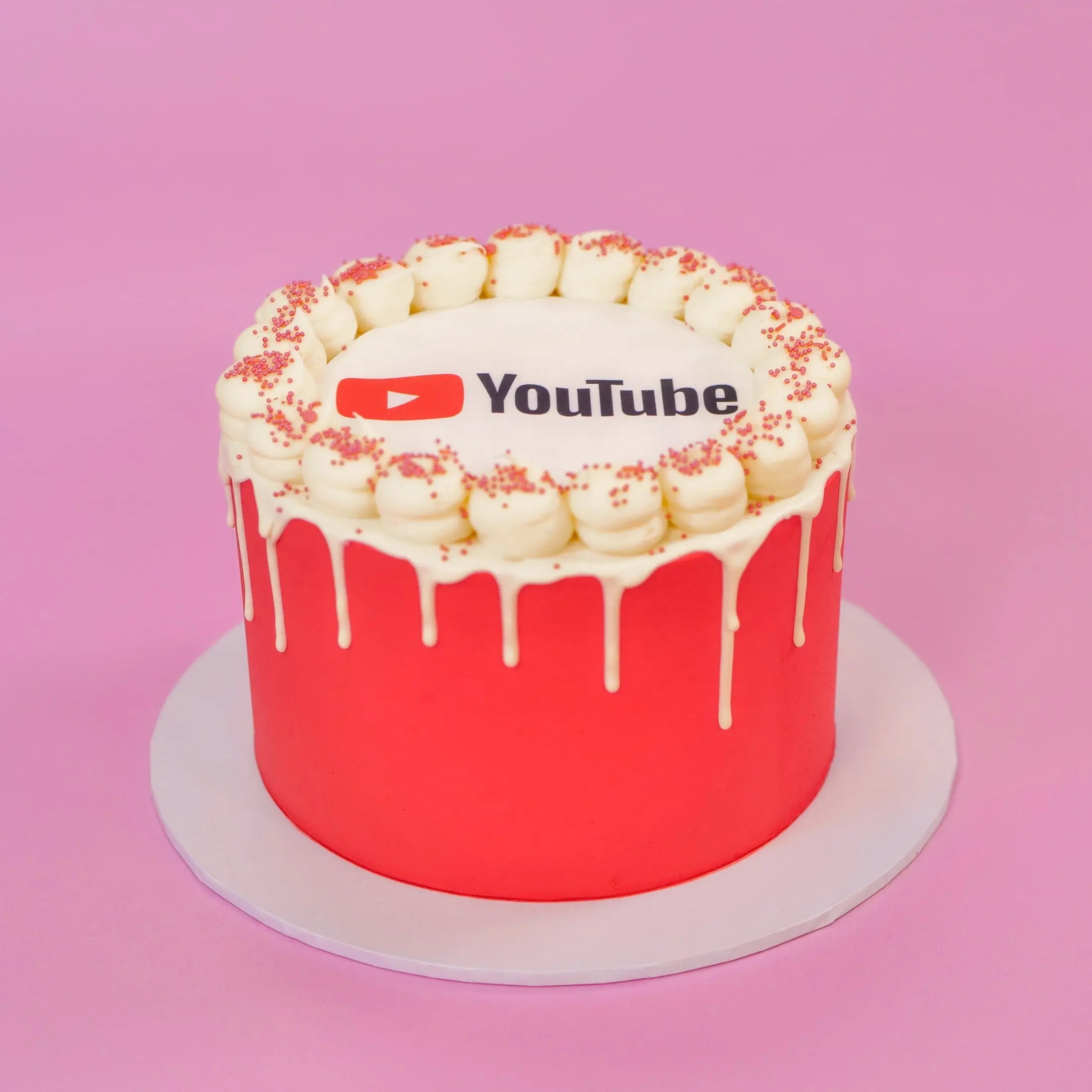 Corporate Drip Cake with Logo C&D Cakes